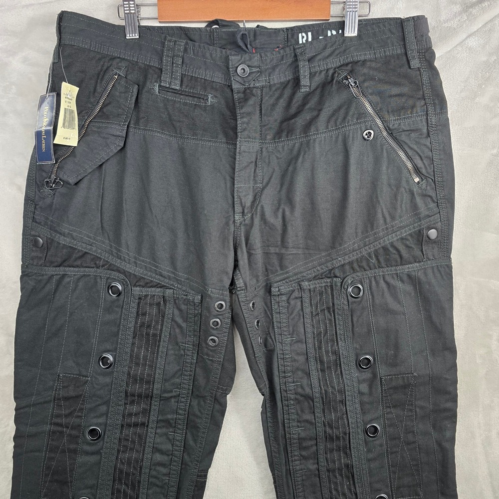 Polo Ralph Lauren Cargo Pants Mens 42x32 Utility Multi Black Paratrooper Flight‎ - Picture 2 of 14